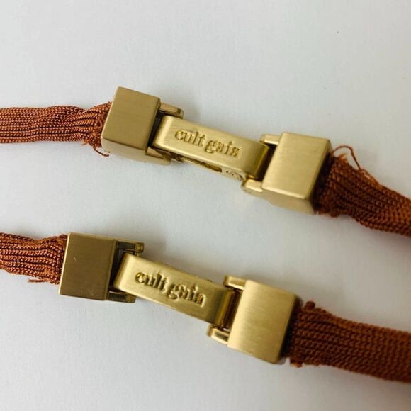 Cult Gaia Leslie Knit Mini Open Back Dress Large in Spice Brown $318 - Picture 6 of 10